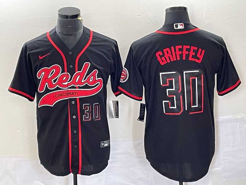 Men's Cincinnati Reds #30 Ken Griffey Jr Number Black 2023 City Connect Cool Base Stitched Jersey,We sell and wholesale Men's Cincinnati Reds #30 Ken Griffey Jr Number Black 2023 City Connect Cool Base Stitched Jersey on line form chian!